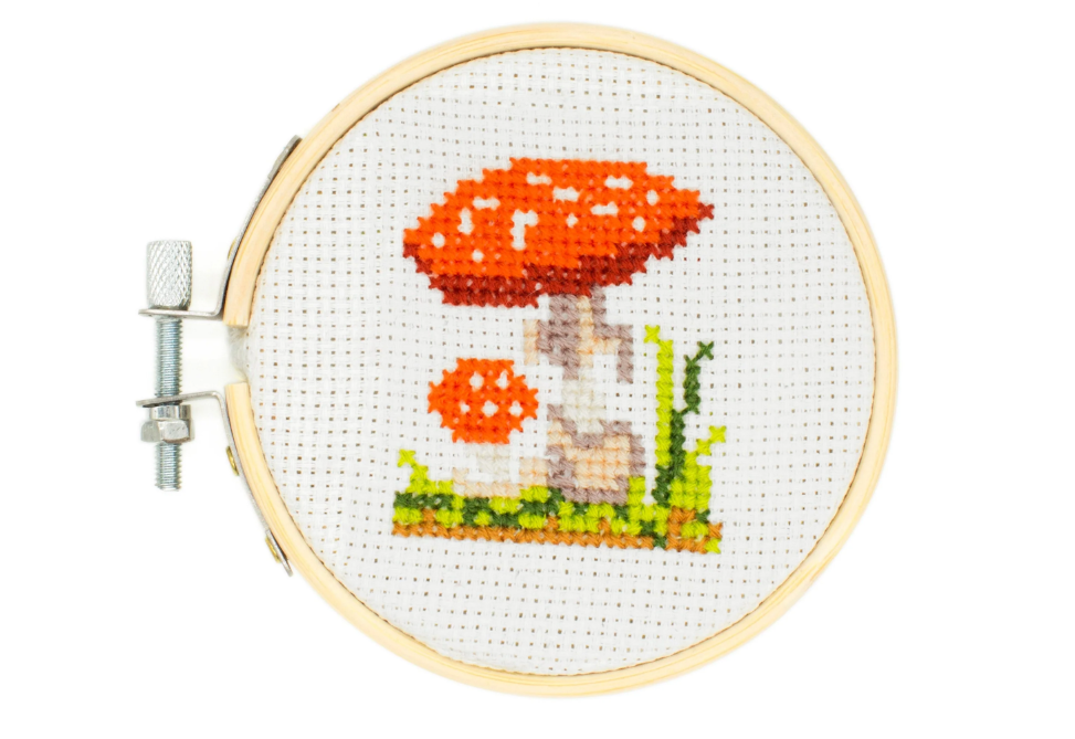 Mushroom Mini Cross Stitch Embroidery Kit