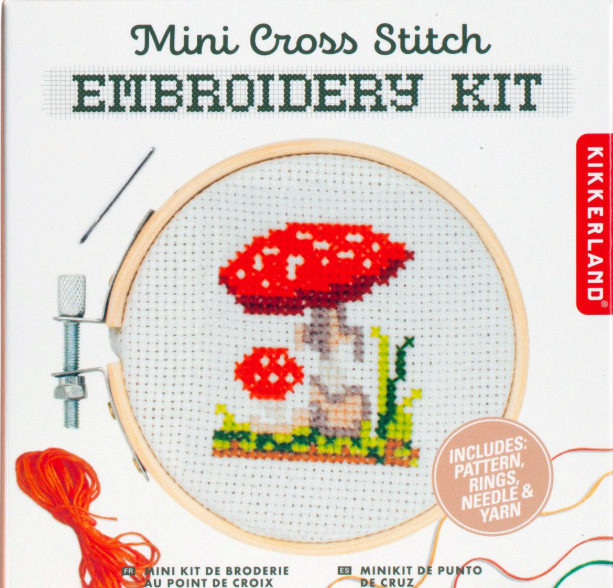 Mushroom Mini Cross Stitch Embroidery Kit