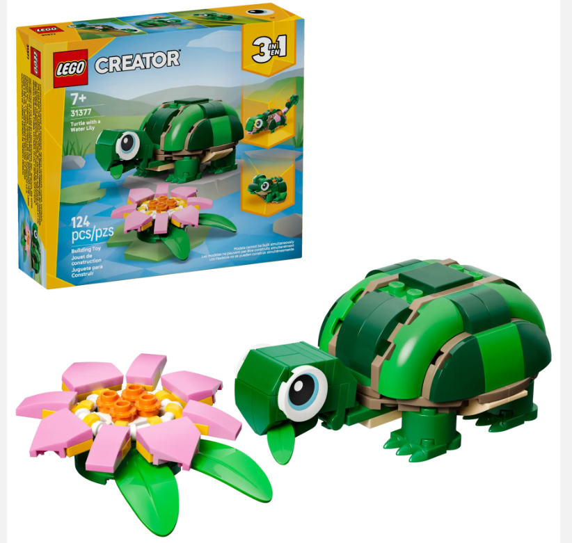 Lego Creator Turtle with a Water Lily