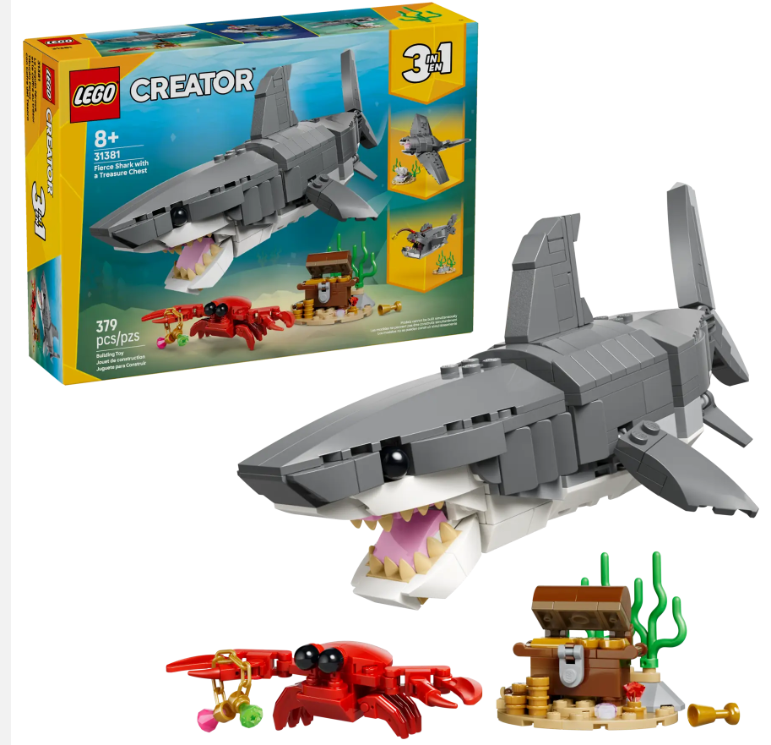 Lego Creator Fierce Shark with Treasure Chest