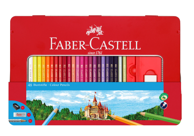 48ct Classic Color Pencil & Sketching Tin Set