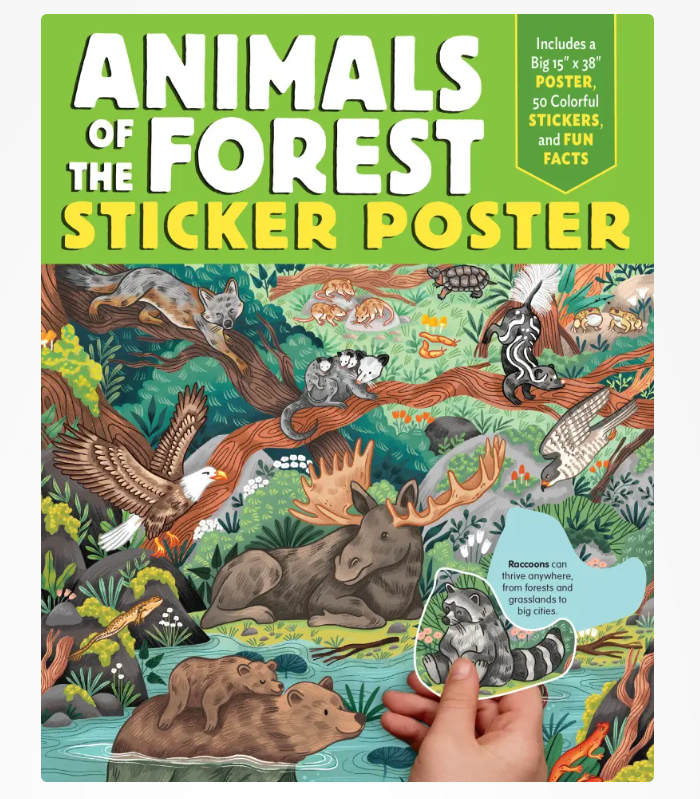 Animals of the Forest Sticker Poster