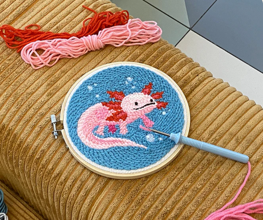 Axolotl Punch Needle
