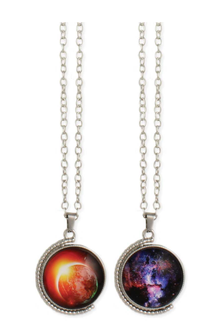 Wonders of the Universe Spinning Pendant Necklace