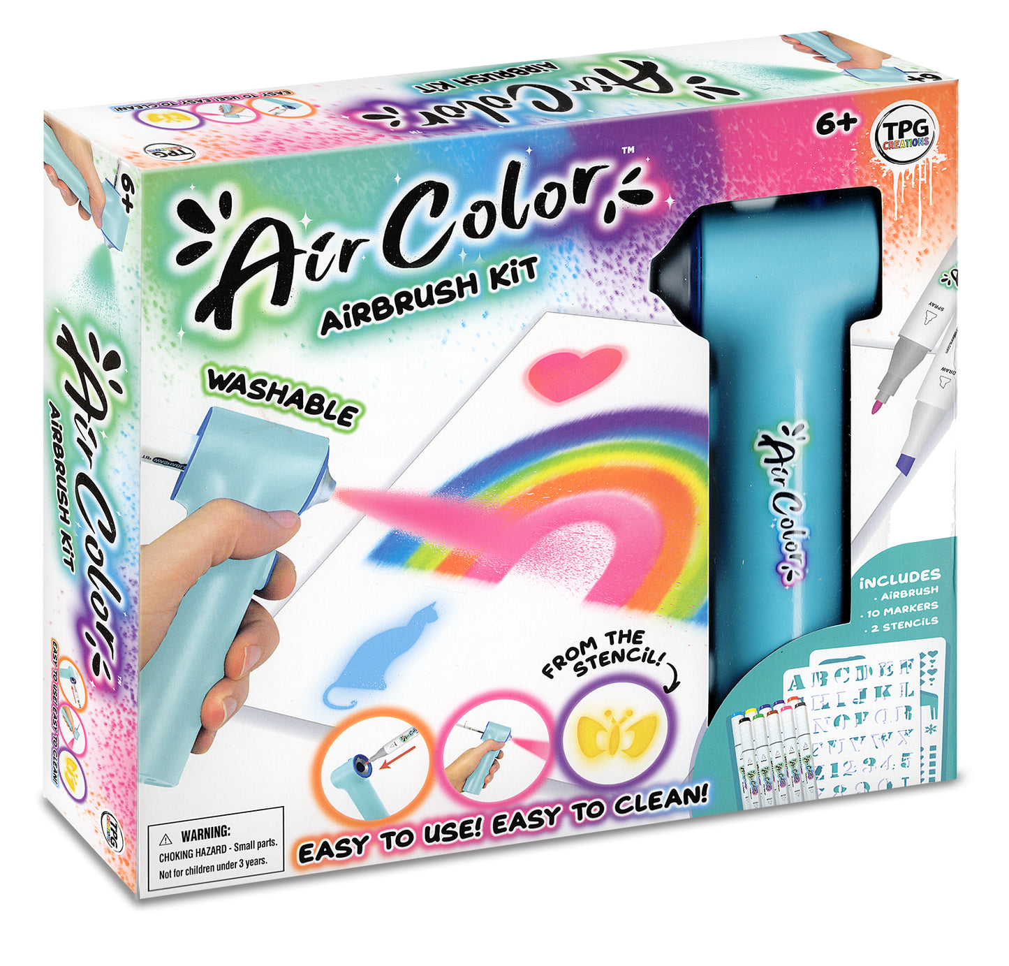 Aircolor Airbrush Kit (includes Markers & Stencils)