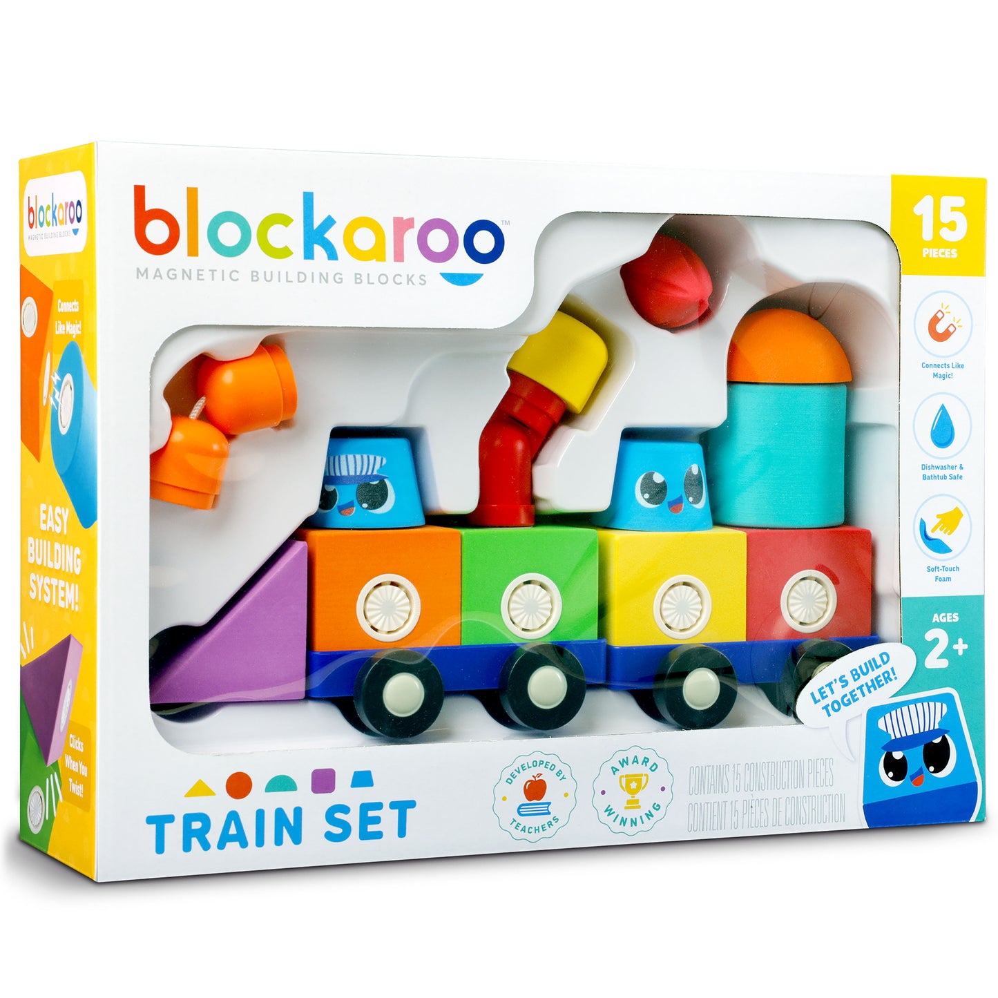Blockaroo Magnetic Foam Blocks Train Set