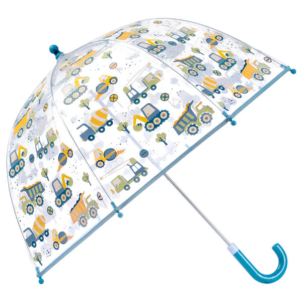 Clear Color Changing Umbrella with Construction Pattern