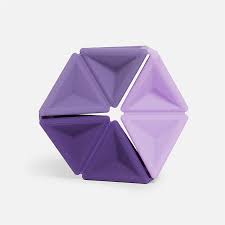 Pivot Silicone Flexagon- Violet