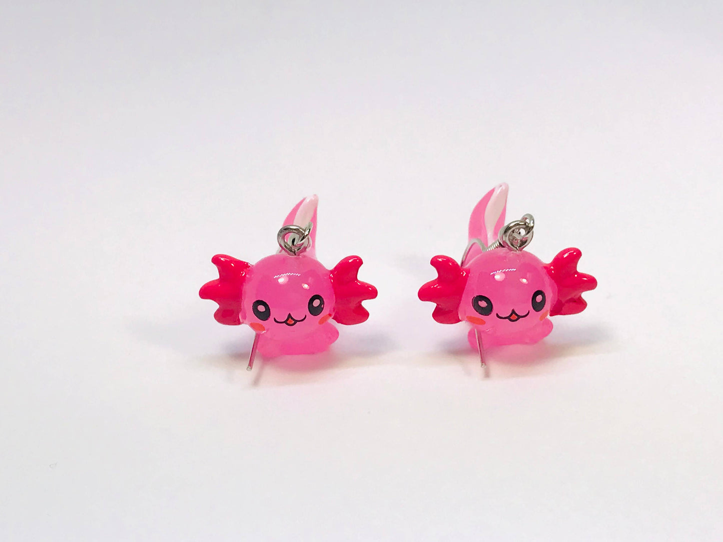 Pink Axolotl Earrings