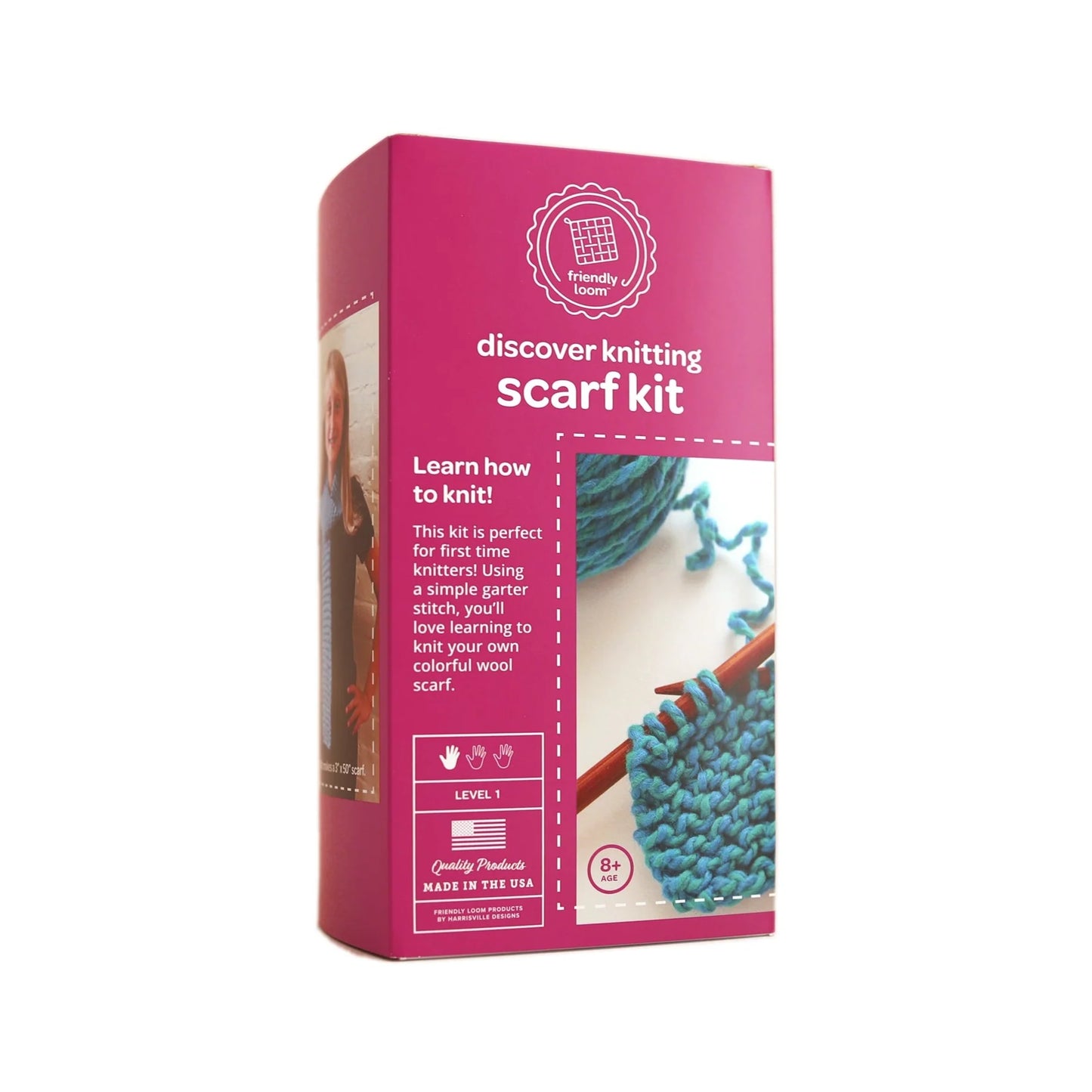 Discover Knitting: Blue Scarf Kit