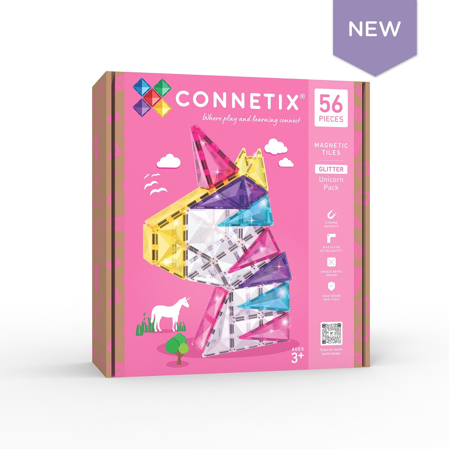 Glitter Unicorn Connetix Pack
