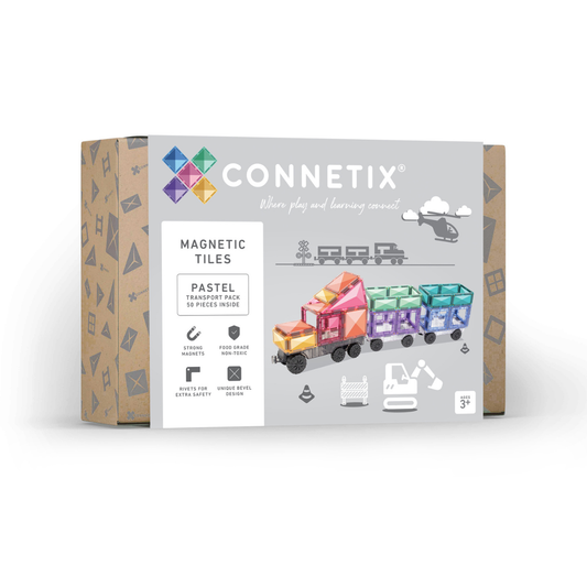 Connetix Pastel Transport Pack, 50 pieces