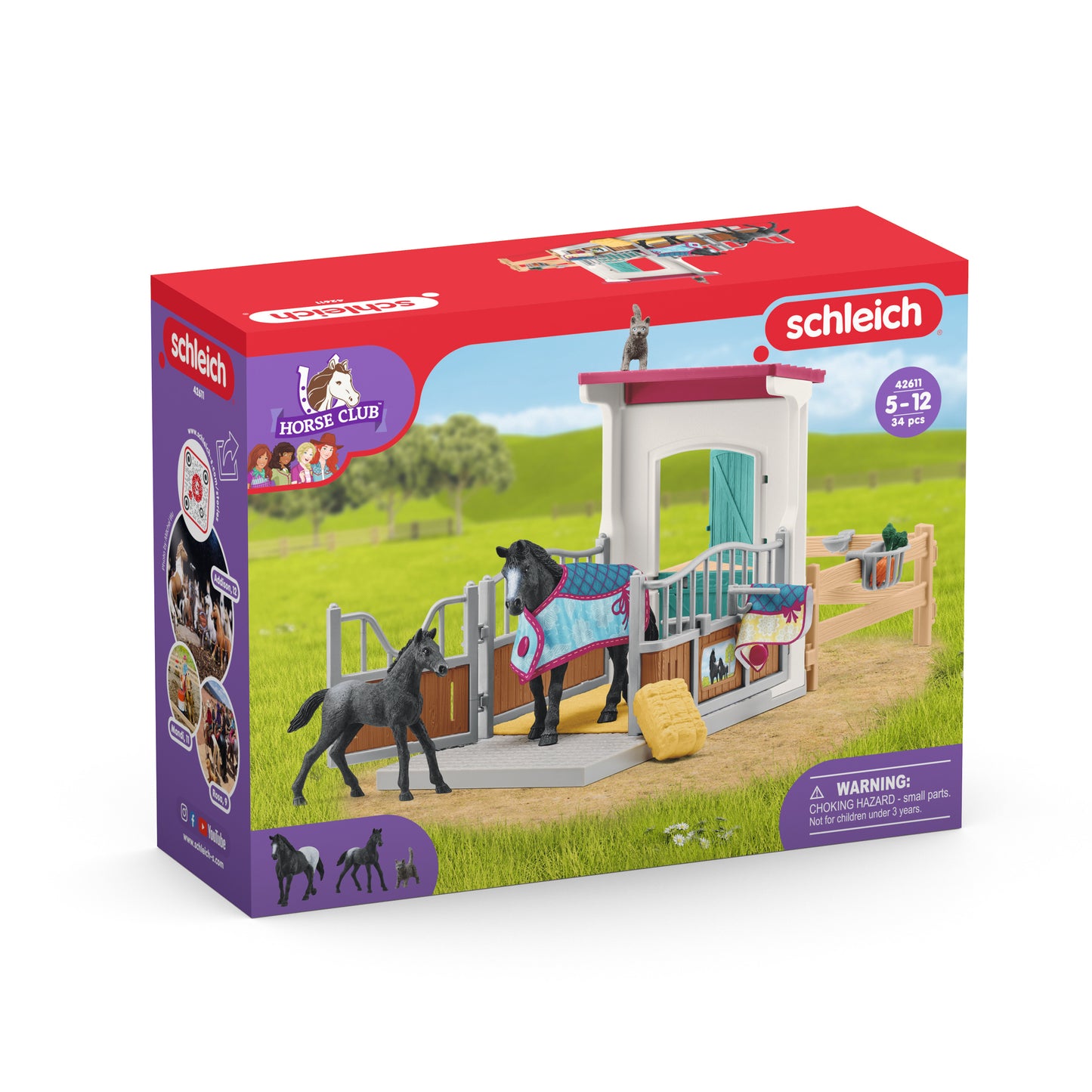 Horse Box with Mare and Foal
