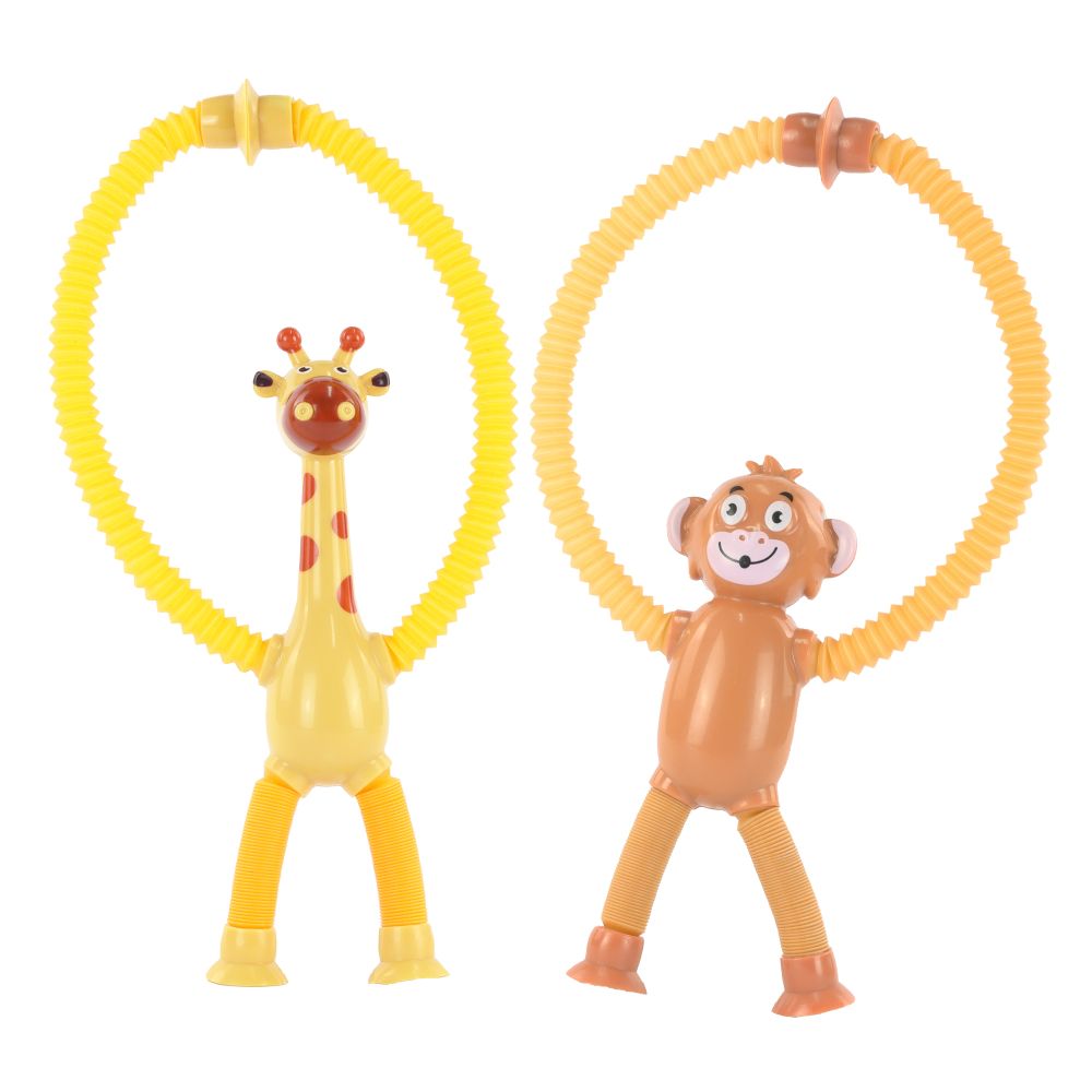 Pop Tube Giraffe and Monkey