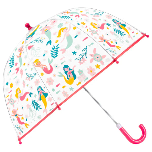 Clear Color Changing Umbrella with Mermaid Pattern