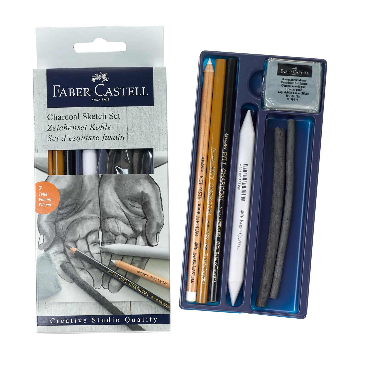 7 piece Charcoal Sketch Set