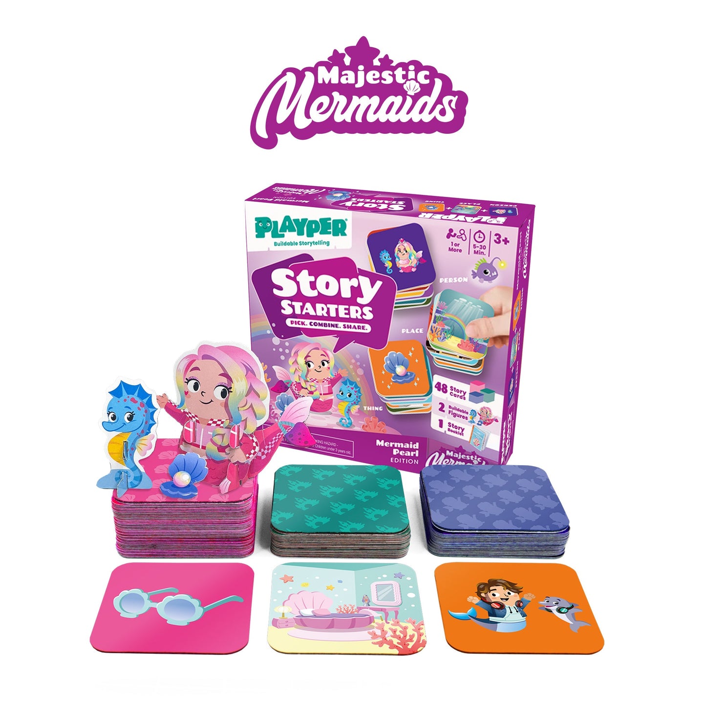 Story Starters: Create a Story Cards for Kids - Mermaid Pearl Edition